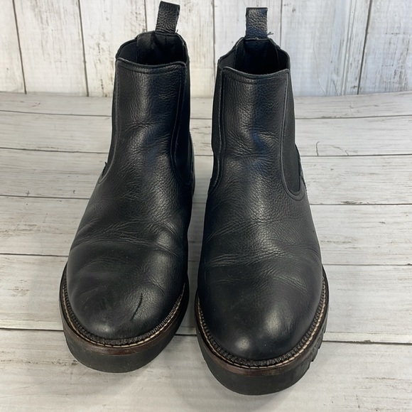 Caslon Black Leather Miller Water Resistant Chunky Sole Chelsea Boots - Picture 3 of 12